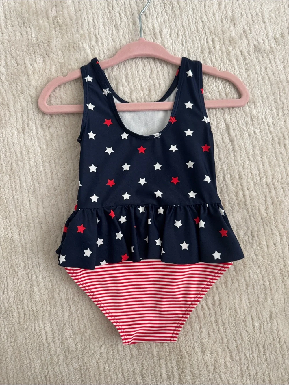 Kids Navy Star One-Piece Swimsuit - 9m
